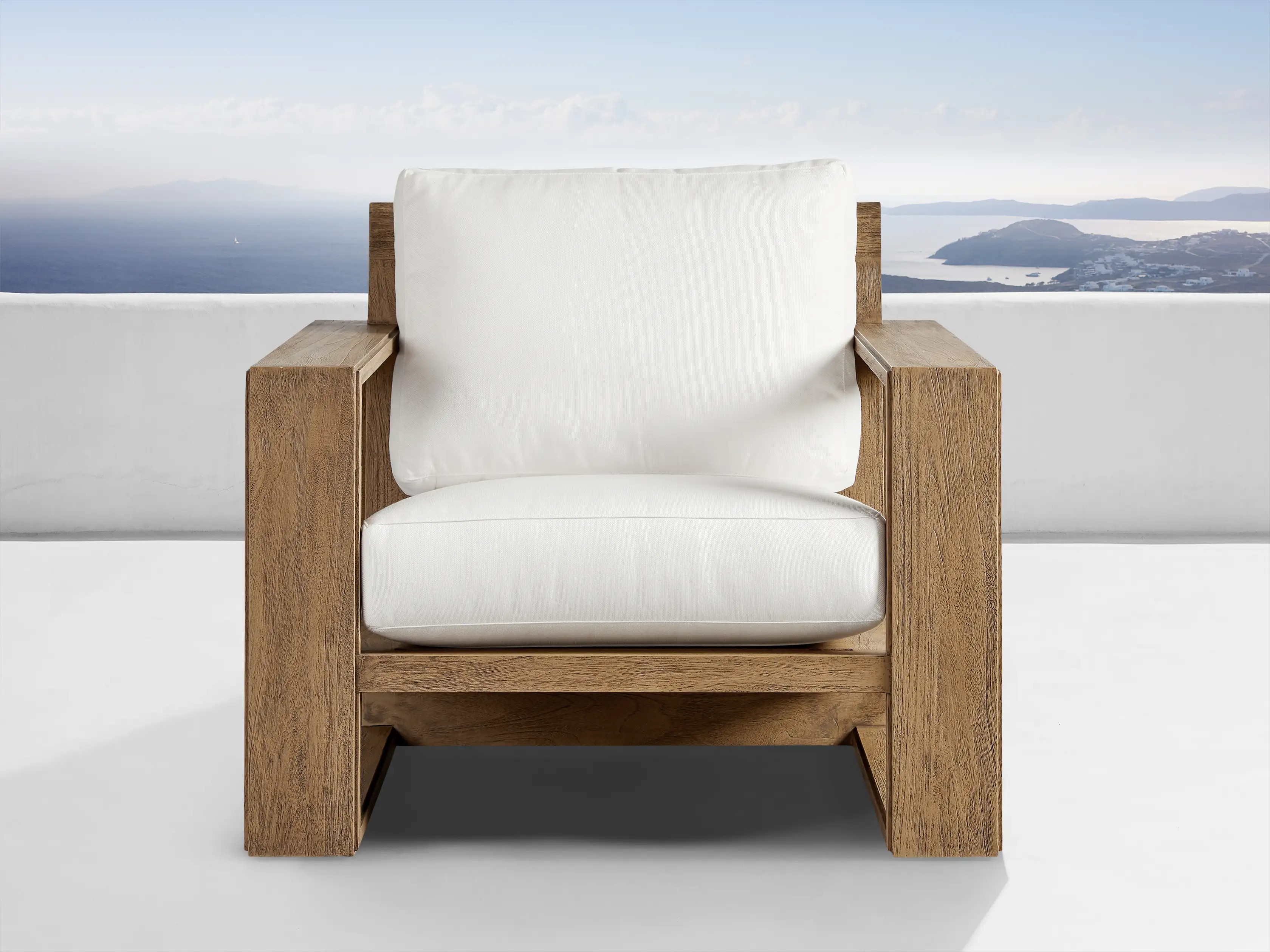 Canyon Outdoor Teak Lounge Chair | Arhaus
