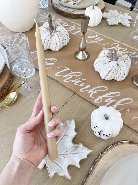 H O M E \ thanksgiving table! Love these neutral candles to add to the table decor - Amazon find!

Home

#LTKunder50 #LTKSeasonal #LTKhome
