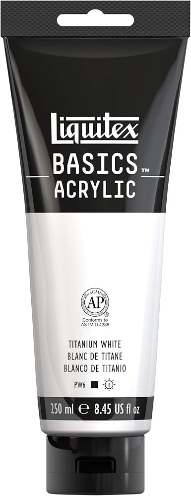 Liquitex BASICS Acrylic Paint, 8.45-Oz Tube, Titanium White | Amazon (US)