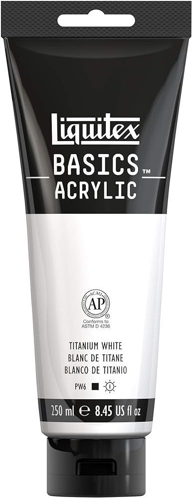 Liquitex BASICS Acrylic Paint, 8.45-Oz Tube, Titanium White | Amazon (US)