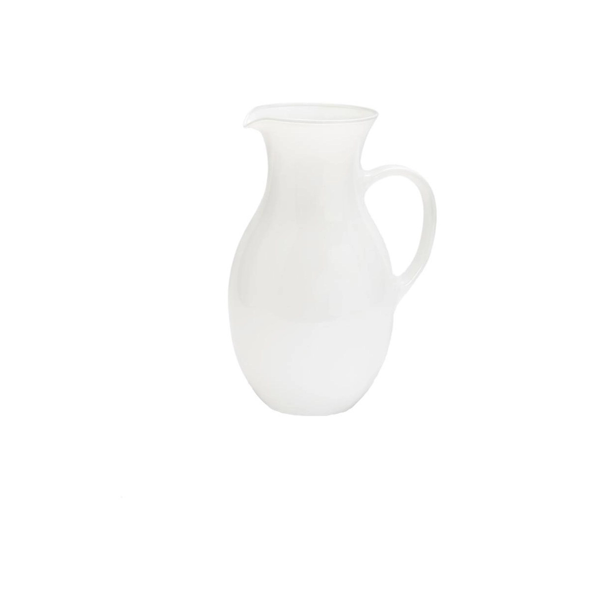 Classic Touch White Glass Pitcher, 8.5"H | Target
