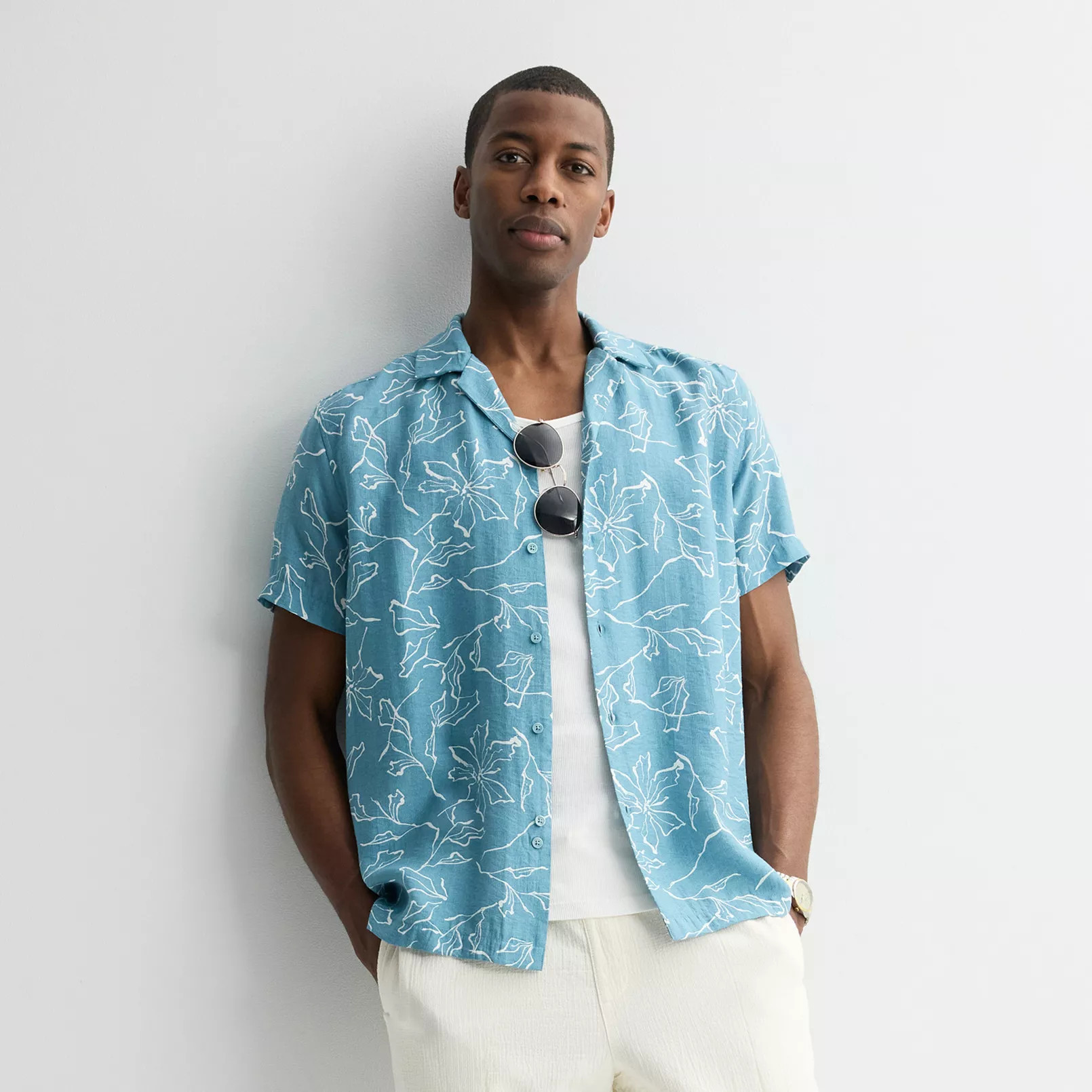 Men's Apt. 9® Modern Luxe Short Sleeve Textured Button-Down Shirt | Kohl's