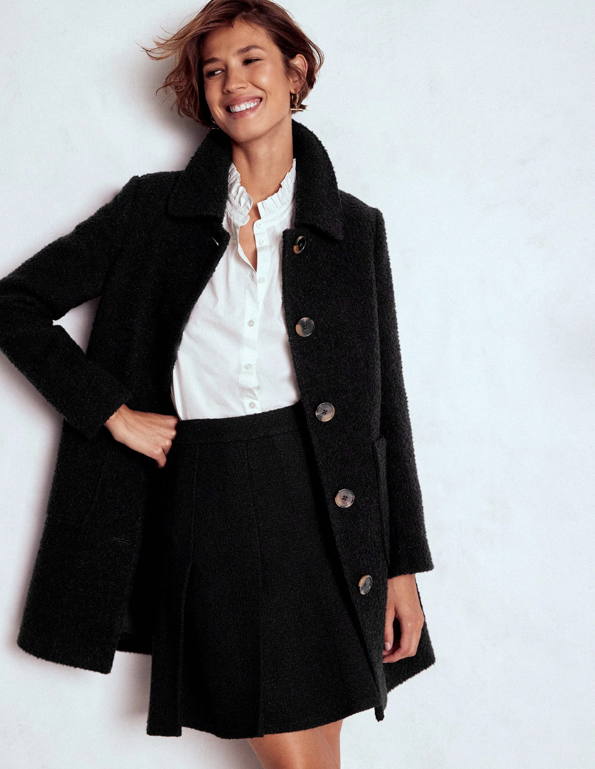 Carlisle Wool Coat-Black | Boden (US)