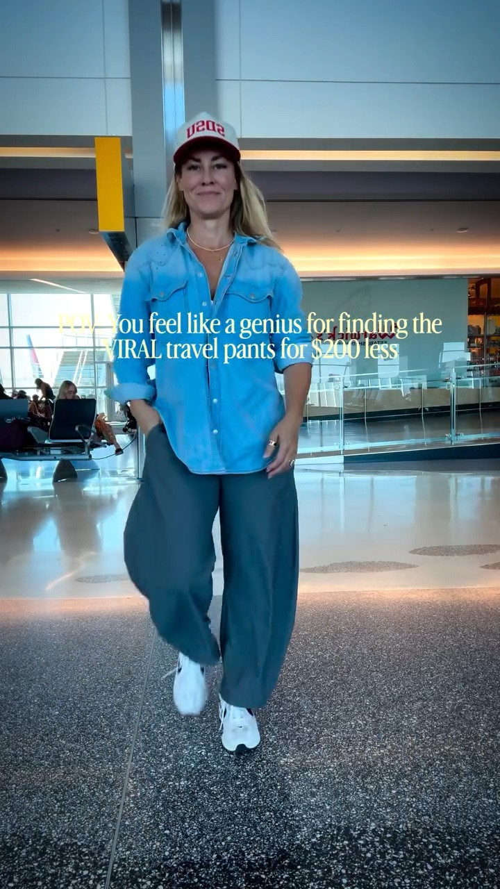 Found the dupe of THE viral travel pants that everyone’s been paying $250 for… and mine were $220 less. 🤯

✈️ Why these are my new travel go-to:
• Stretchy waistband (no button, no zipper, no fuss)
• Zero wrinkles — pull them out of your bag looking pressed
• No weird riding up in the crotch after sitting all day
• Comfortable enough to sleep in, structured enough to look put together

I wore these through airports, meetings, and a 12 hour flight and they still looked brand new. Did I find the best travel outfit? I think so.

#TravelTips #PackingTips #TravelHacks #AmazonFinds #AmazonDupe DupeAlert

#LTKootd #LTKOver40 #LTKTravel