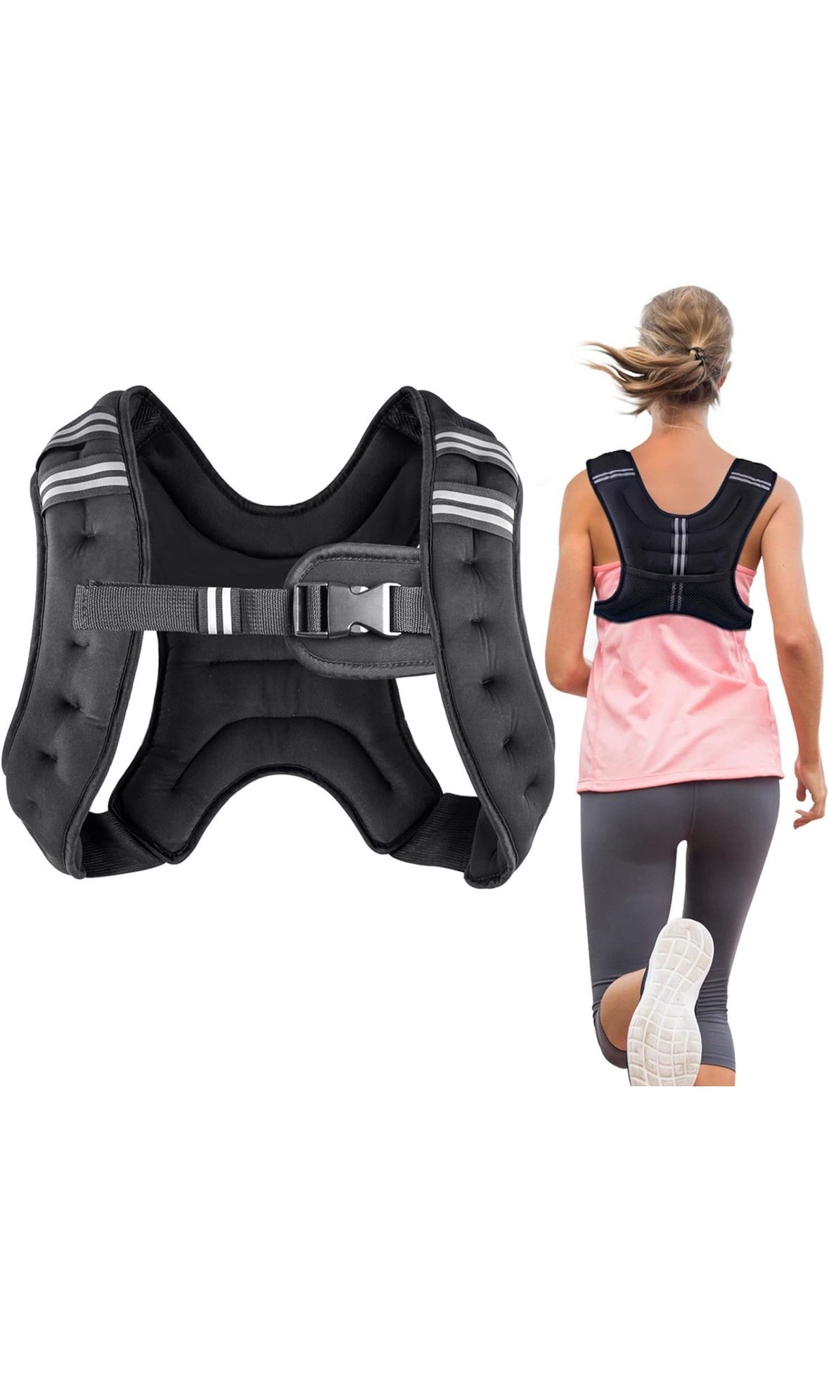 This 15lb weighted vest from Amazon has helped me reach some of my summer goals  

#LTKStyleTip #LTKWorkwear #LTKFindsUnder50