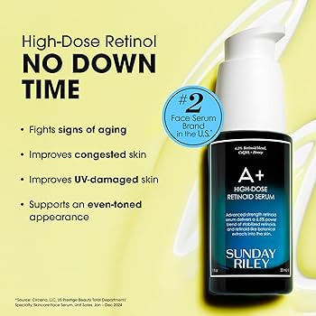 Sunday Riley A+ High-Dose Anti Aging Retinol Serum | Amazon (US)