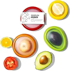 SOOPLEU Avocado Saver and Tomato Holder - Set of 4 Reusable Storage Containers for Fridge - Ideal... | Amazon (US)