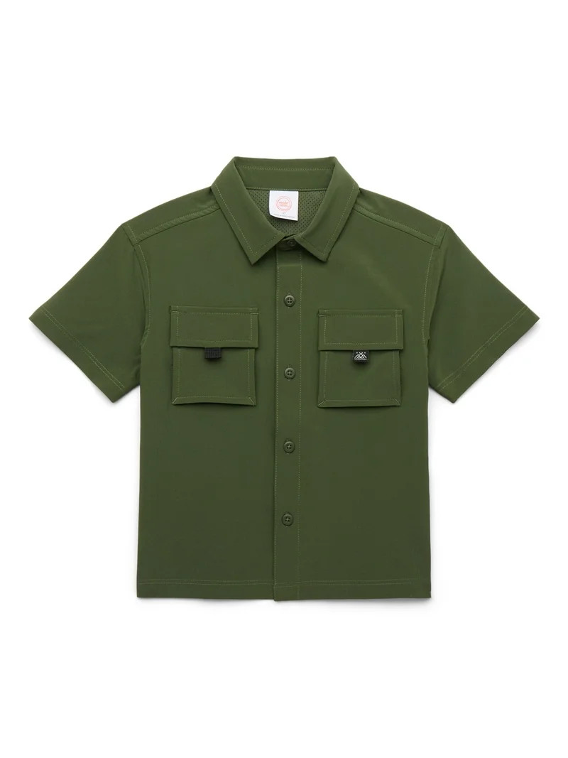 Wonder Nation Toddler Boys Adventure Shirt with Short Sleeves, Sizes 12M-5T - Walmart.com | Walmart (US)