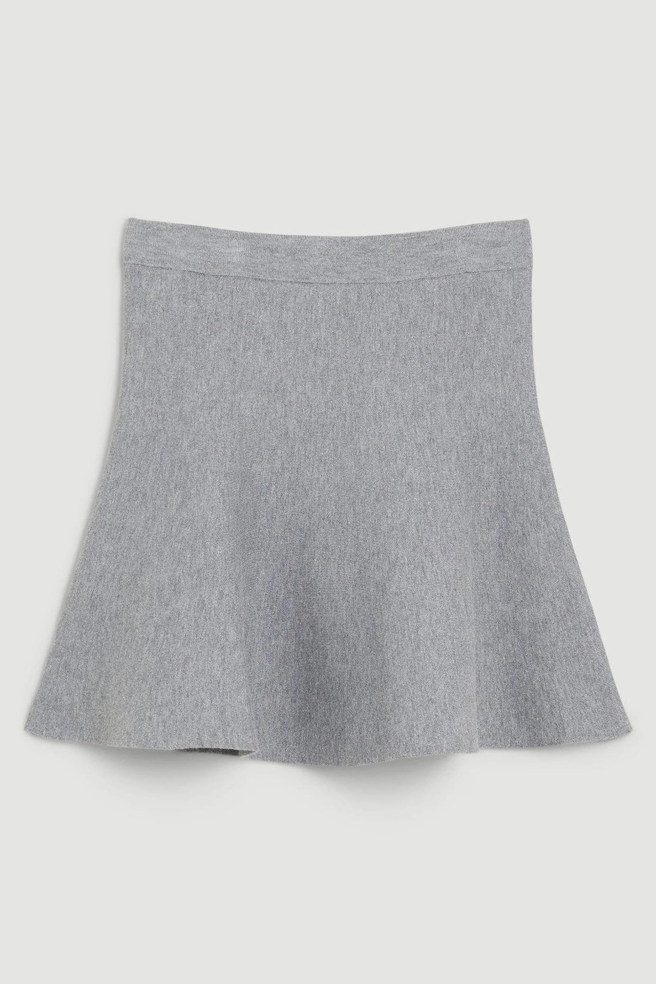 Compact Wool Look Knit Flippy Mini Skirt | Karen Millen US