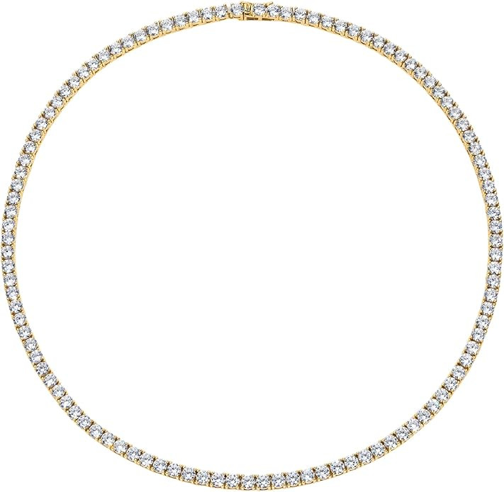 Electric Picks Richie Necklace for Women, 14k Gold Plated Cubic Zirconia Inlaid Chain Necklace, D... | Amazon (US)