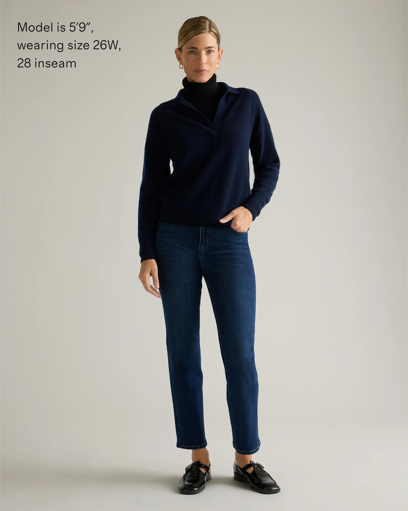 Stretch High Rise Straight Jeans - 28" inseam | Quince