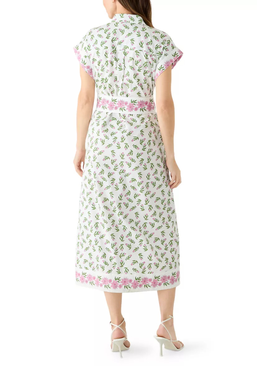 Women's Short Sleeve Belted Midi Dress | Belk