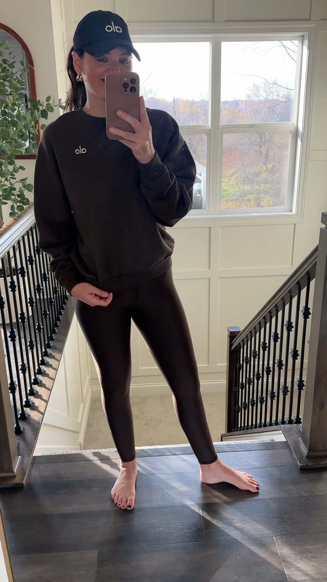 Alo airlift leggings and accolade crewneck sweatshirt in the color Espresso! Both currently 30% off!! 👏
I’m in an XS in both but could definitely do the size small. The leggings do run a bit tight b/c of the compression. 

#alo #leggings #athleisure #activewear #over40fitness #styleover40 #loungewear #brown 

#LTKActive #LTKSaleAlert #LTKOver40