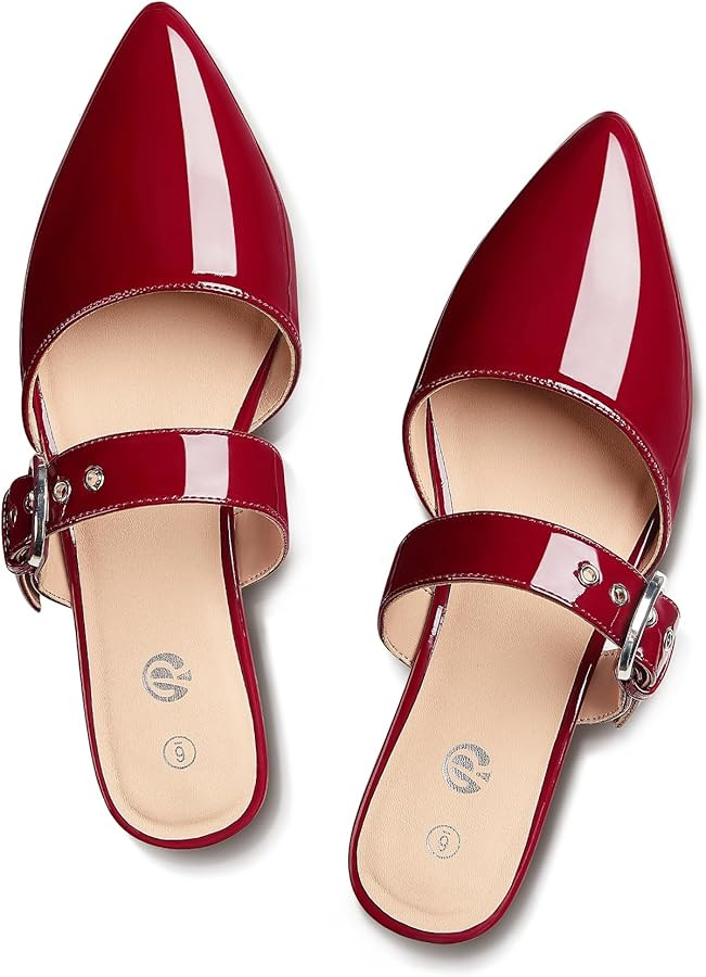 Rekayla Mules for Women Adjustable Strap Pointed Toe Backless Loafer Shoes… | Amazon (US)