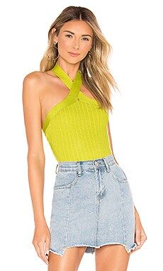 superdown x REVOLVE Charlee Halter Bodysuit in Chartreuse from Revolve.com | Revolve Clothing (Global)