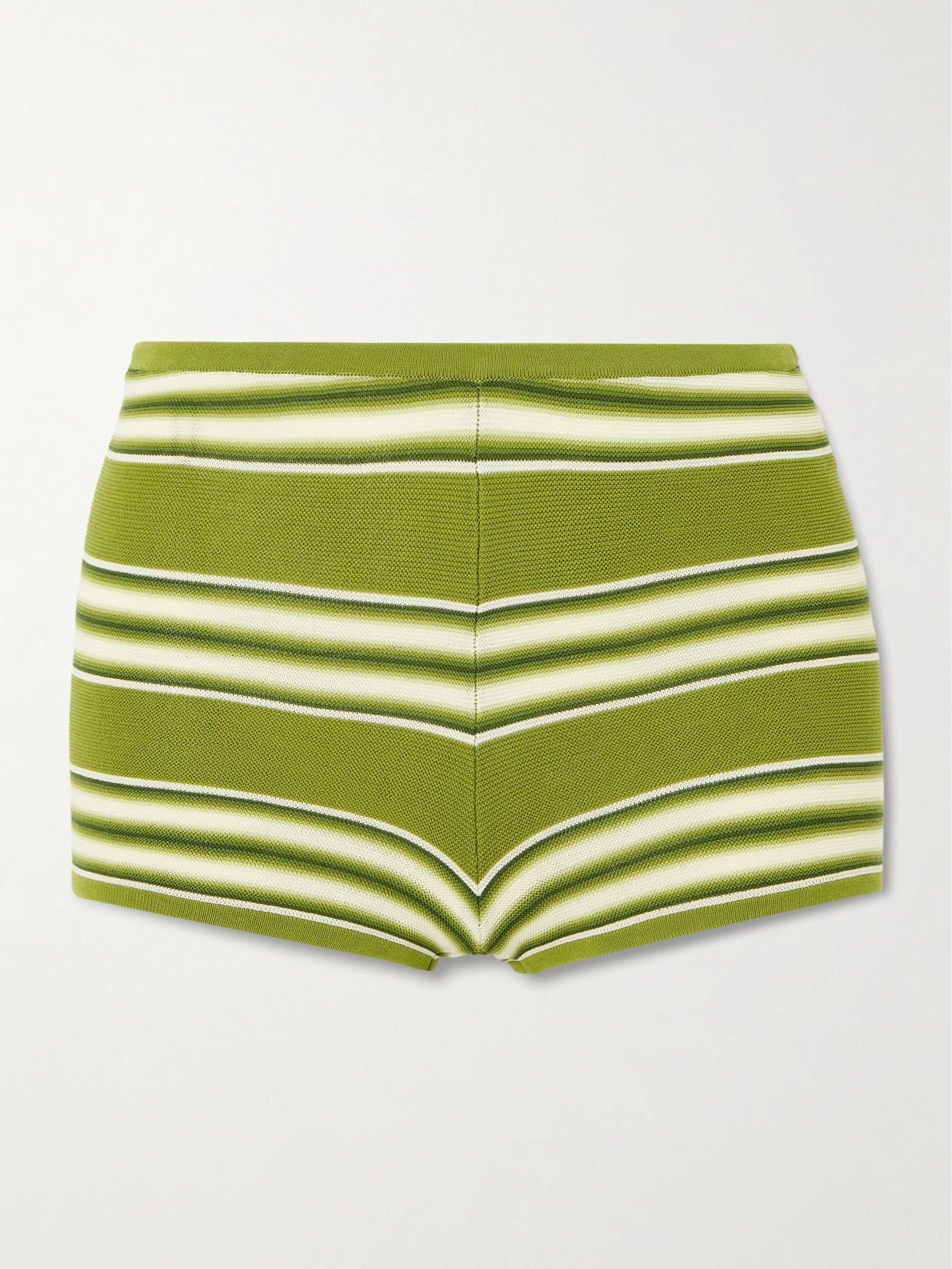 Faithfull - Playa Striped Cotton-blend Shorts - Green | NET-A-PORTER (US)