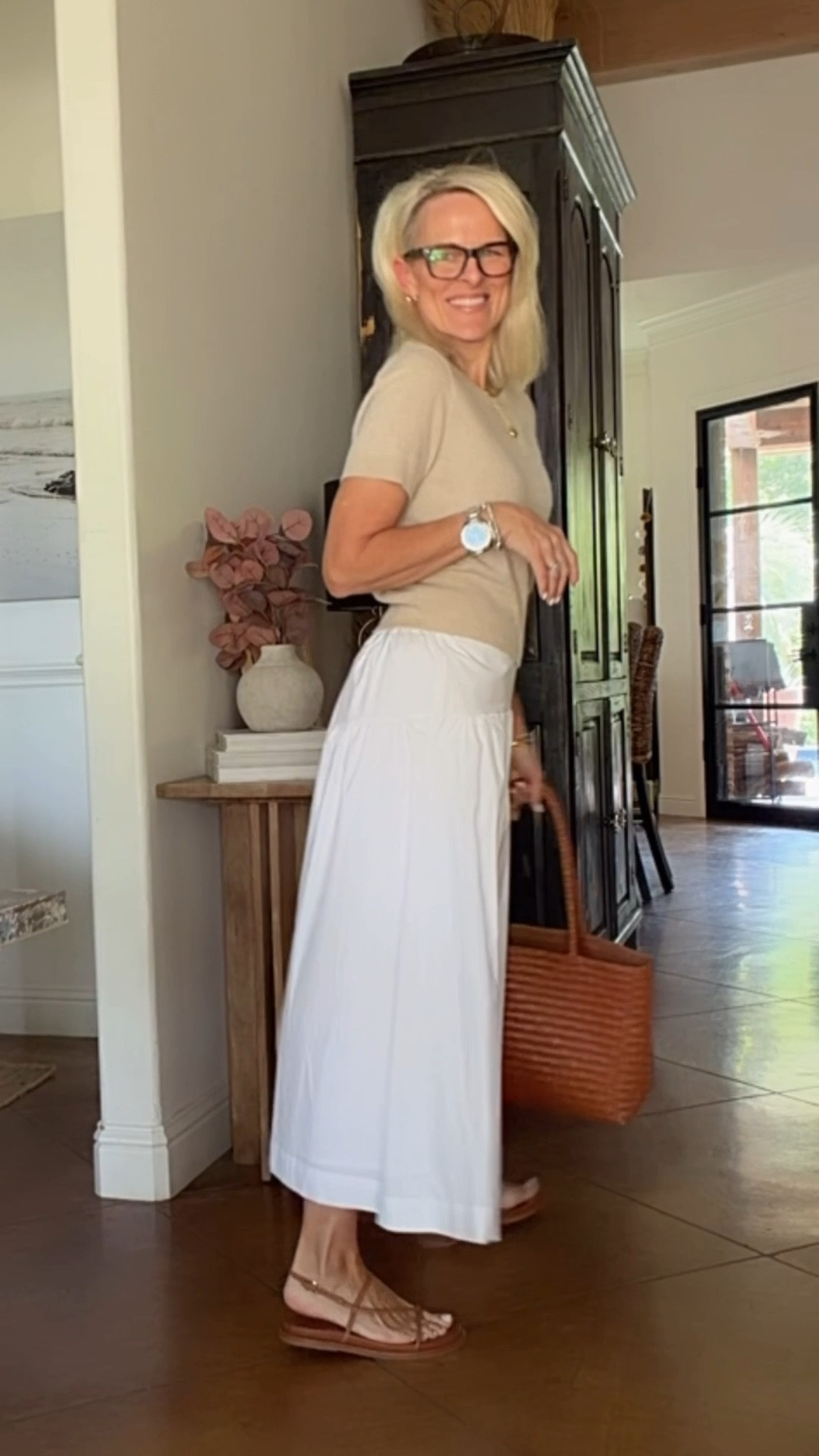 I’ve found the sandals that are going with me to Italy!! 

Minimal, strapping sandals that have a strap around your ankle, but you can slip on… And are incredibly comfortable!￼

This skirt is Target and currently $26!! 
Has pockets and will work well with tank tops, sweaters, tees

This jcrew sweater - I sized up to a medium ￼

#LTKOver40 #LTKTravel #LTKdayinmylife