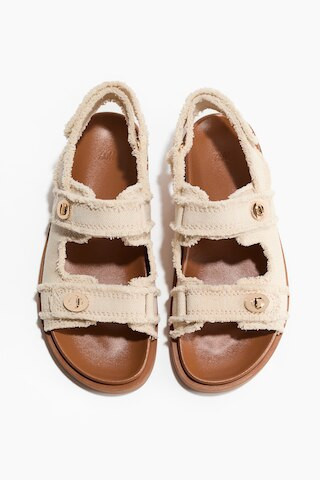 H & M - Cotton Twill Sandals - Beige | H&M (US + CA)
