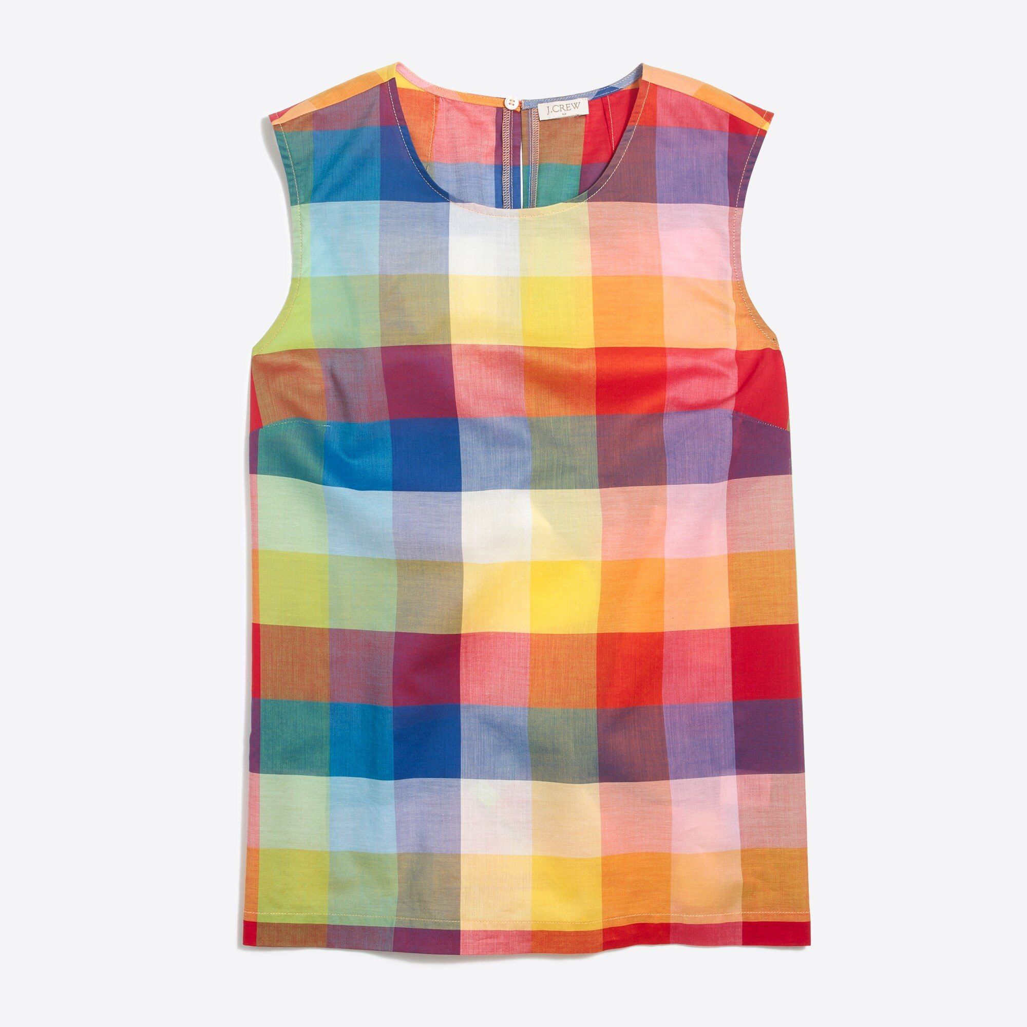 Mixed gingham shell | J.Crew Factory