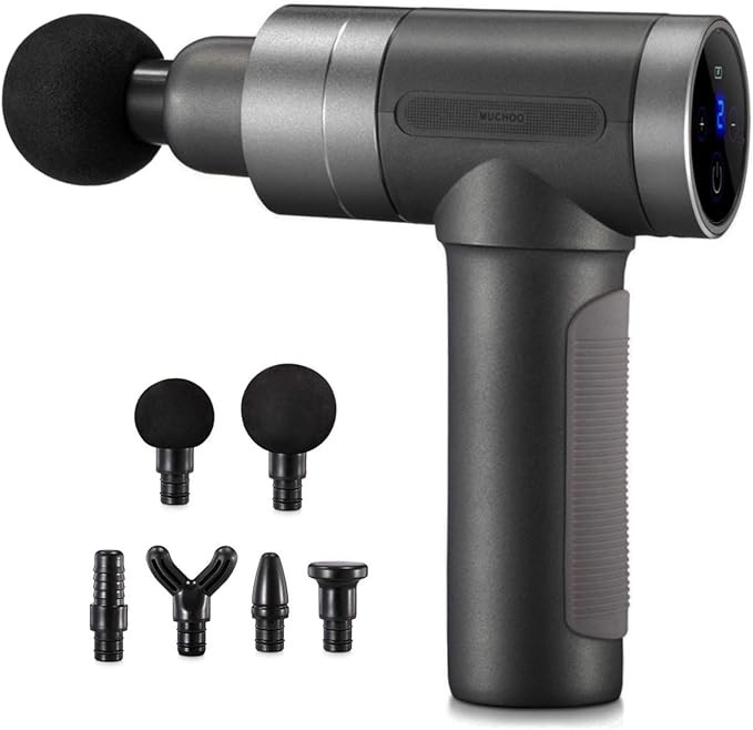 Muscle Massage Gun Percussion Massagers Back Leg Body Massage Deep Tissue Massager Handheld Gray | Amazon (US)
