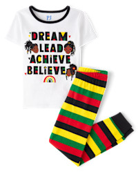 Girls Matching Family Black History Snug Fit Cotton Pajamas - black | The Children's Place