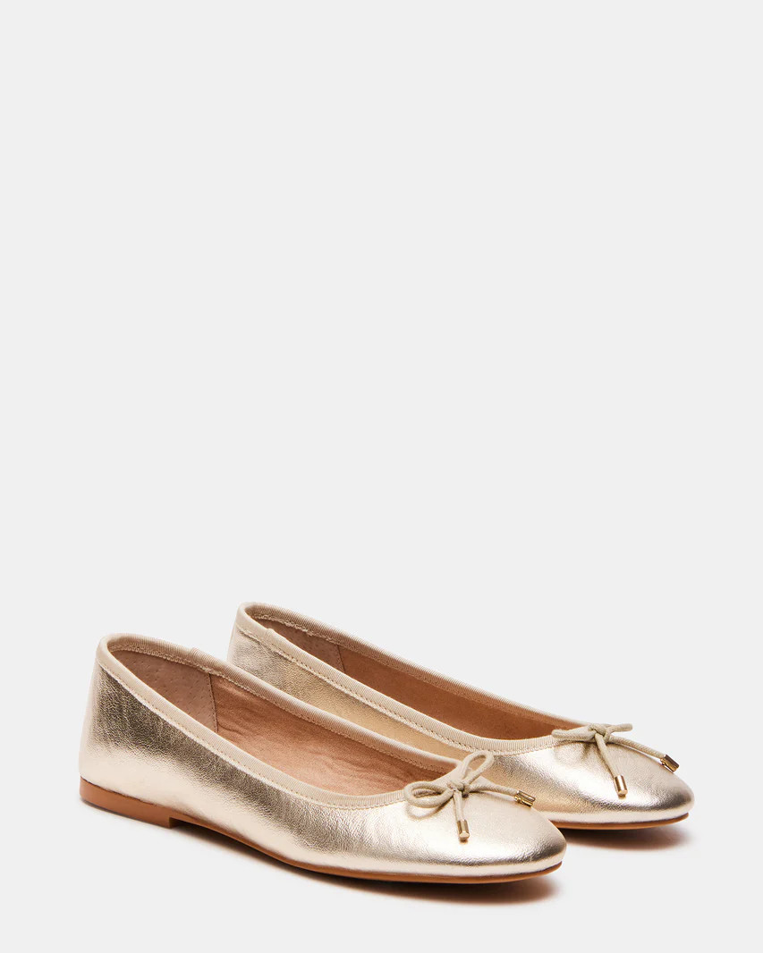 BENITA Gold Ballet Flat | Women's Flats | Steve Madden (US)