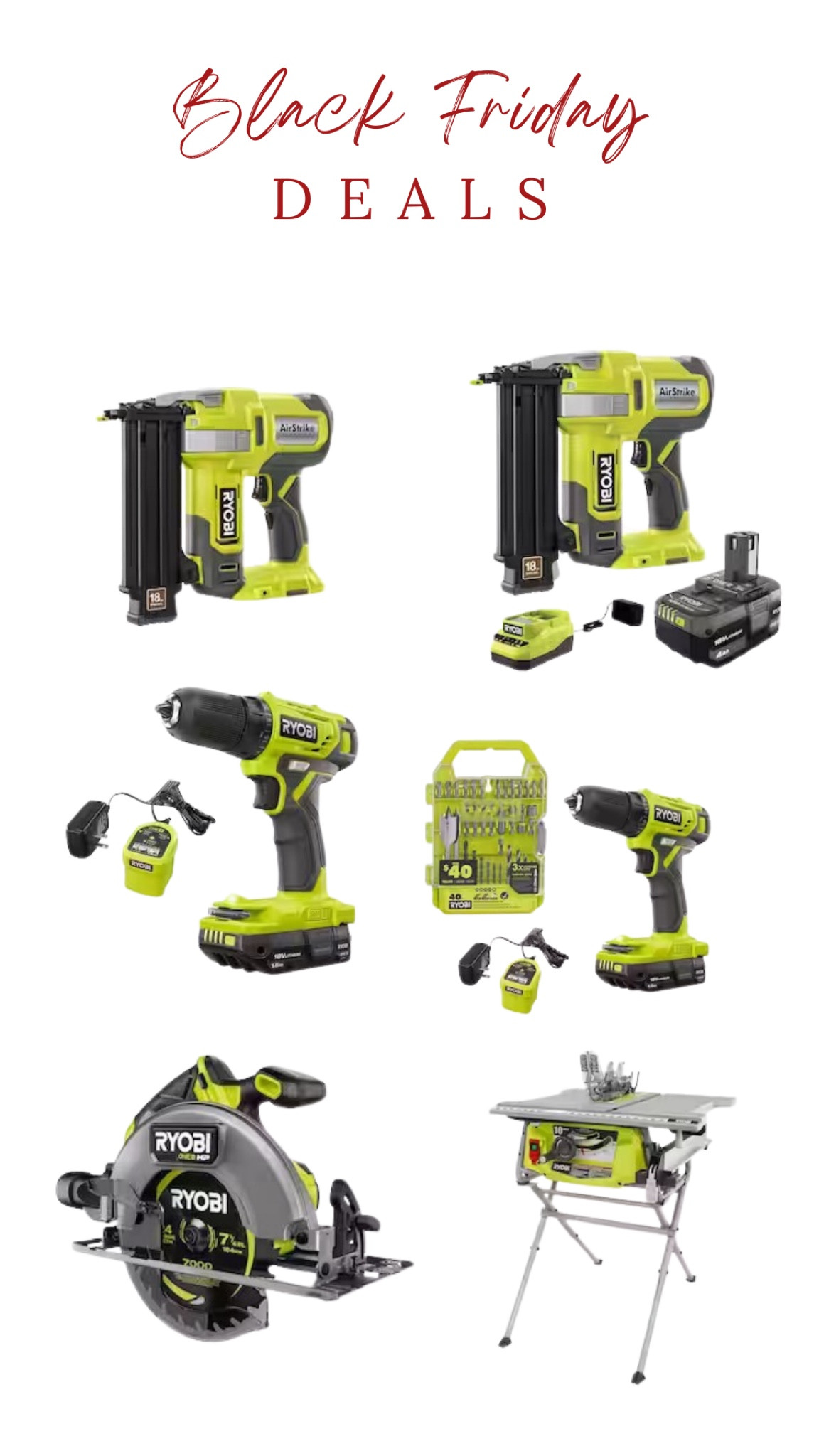 Black Friday RYOBI deals 

#LTKHoliday #LTKSeasonal #LTKGiftGuide