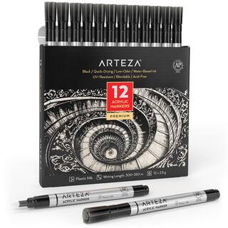 Arteza® Black Extra Fine Acrylic Paint Markers, 12ct. | Michaels® | Michaels Stores