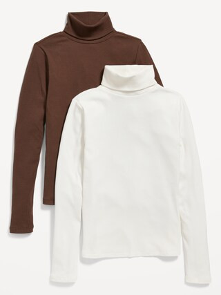 Long-Sleeve Rib-Knit Turtleneck Top 2-Pack for Women | Old Navy (US)
