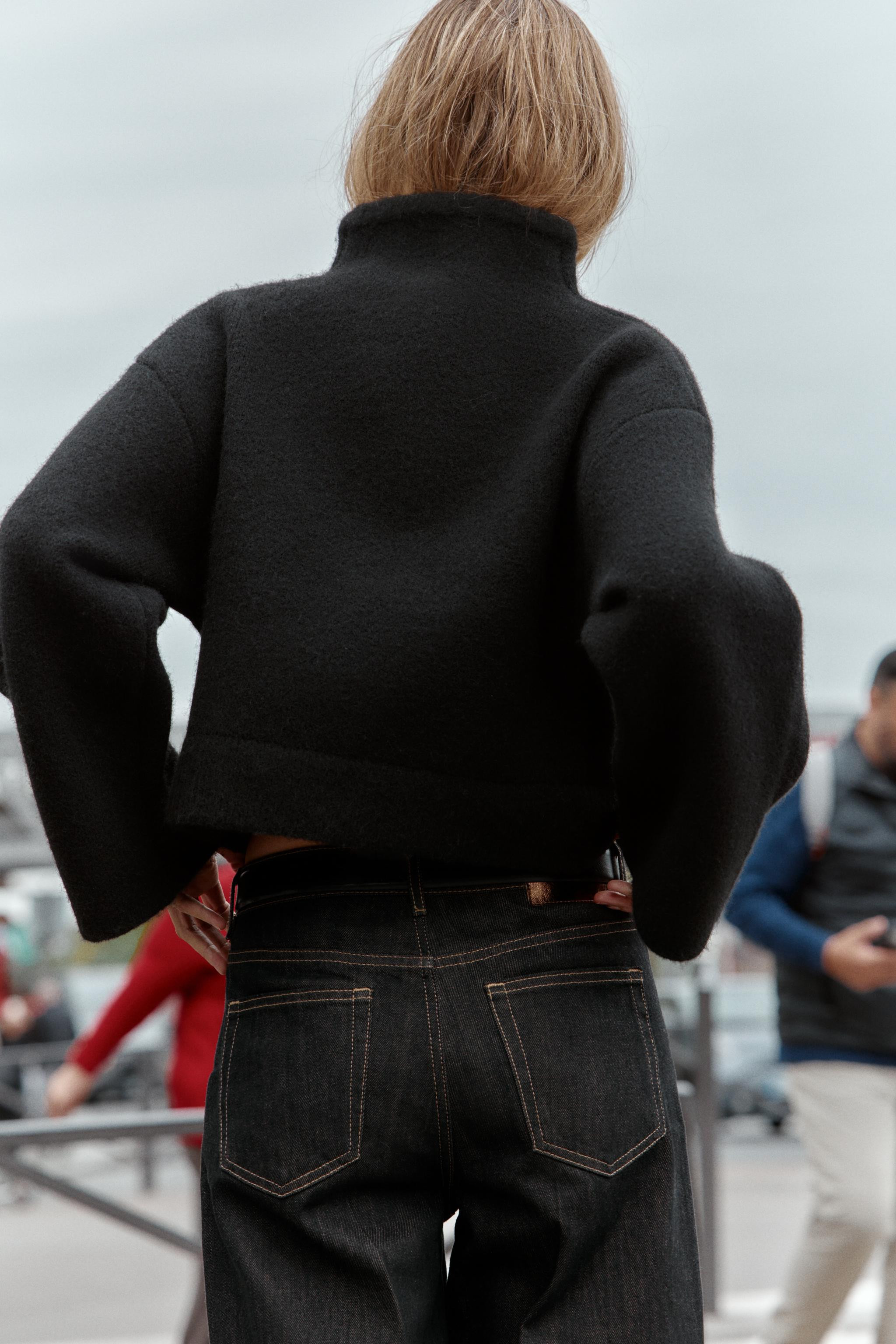 BOMBERJACKE IN WICKELOPTIK AUS STRICK | Zara DE