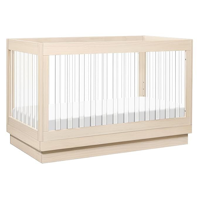 babyletto Harlow Acrylic 3-in-1 Convertible Crib with Toddler Bed Conversion Kit in Washed Natura... | Amazon (US)