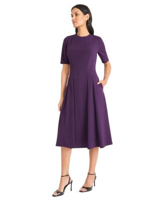 Women's Short-Sleeve Midi Dress | Macy's