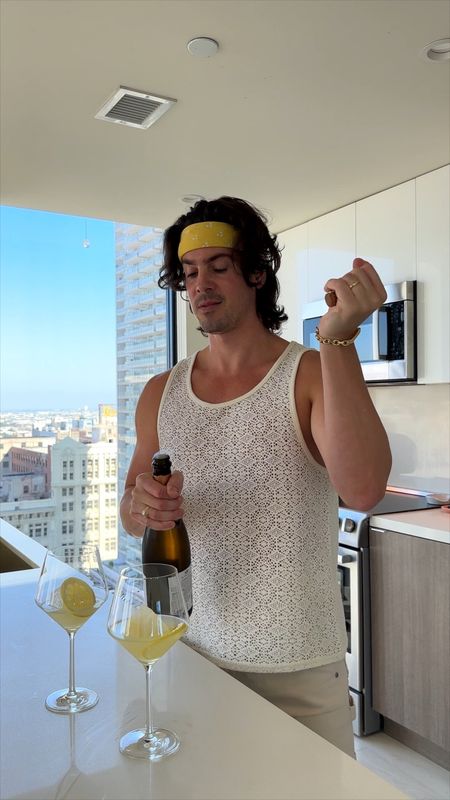 The best way to host happy hour at home with a mimosa. Schott wine glasses, a Riedel crystal mixing glass, and a Mesh tank from Saturday’s on Brock (size medium).

#LTKmens #LTKhome #LTKunder50