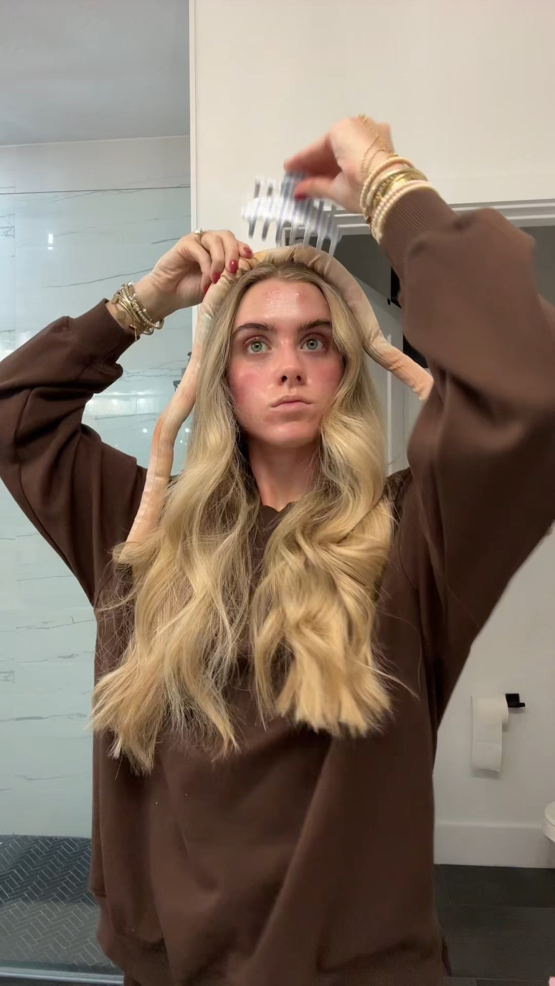 Kitsch Satin Heatless Curling Set - Heatless Hair Curlers to Sleep in - Heatless Curls Overnight - Heatless Curling Rod - No Heat Curls Overnight - Overnight Blowout Rods - Soft Hair Rollers. My greatest hair hack has got to be sleeping in a hair ribbon. This is what gives me my heatless hair curls. These curls are always bouncy, voluminous, shiny, and perfection that require absolutely zero heat, saving my hair on necessary, heat damage while still getting those desirable curls. I have lots of tutorials on how I put them in my hair saved my TikTok and Instagram @sloanevosen. TUTORIAL: https://www.tiktok.com/t/ZP8Y6b72q/ #hair #heatlesscurls #heatlesshair #heatlesswaves #hairstyles #hairhack #hairhealth #heatlesshairstyles #hairroutine #hairribbon #heatlesshaircurler 

#LTKgrwm #LTKselfcare #LTKBeauty