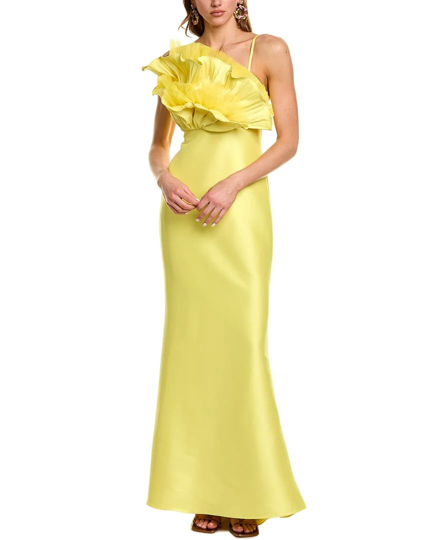 Badgley Mischka Ruffle Bodice Gown | Shop Simon