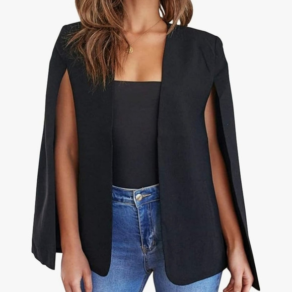 Open Front Cape Blazer Womens | Poshmark