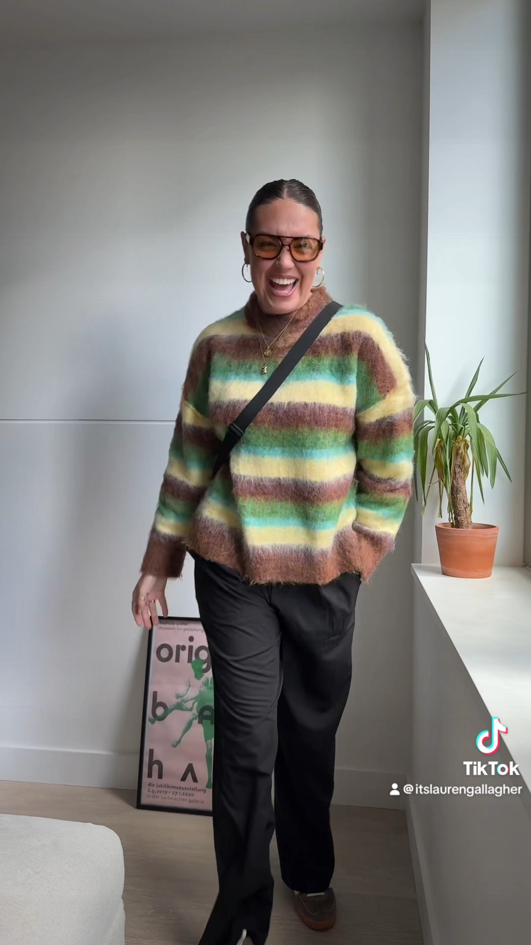 Stripes all autumn 🫡 Wearing a fluffy tonal striped jumper from ASOS with black suit pants, brown adidas spezial and a Uniqlo cross body. 

#asos #asseeonme #stripedjumper #fluffyjumper #autumnstyle #autumnoutfit #suitpants 

#LTKuk #LTKeurope #LTKstyletip