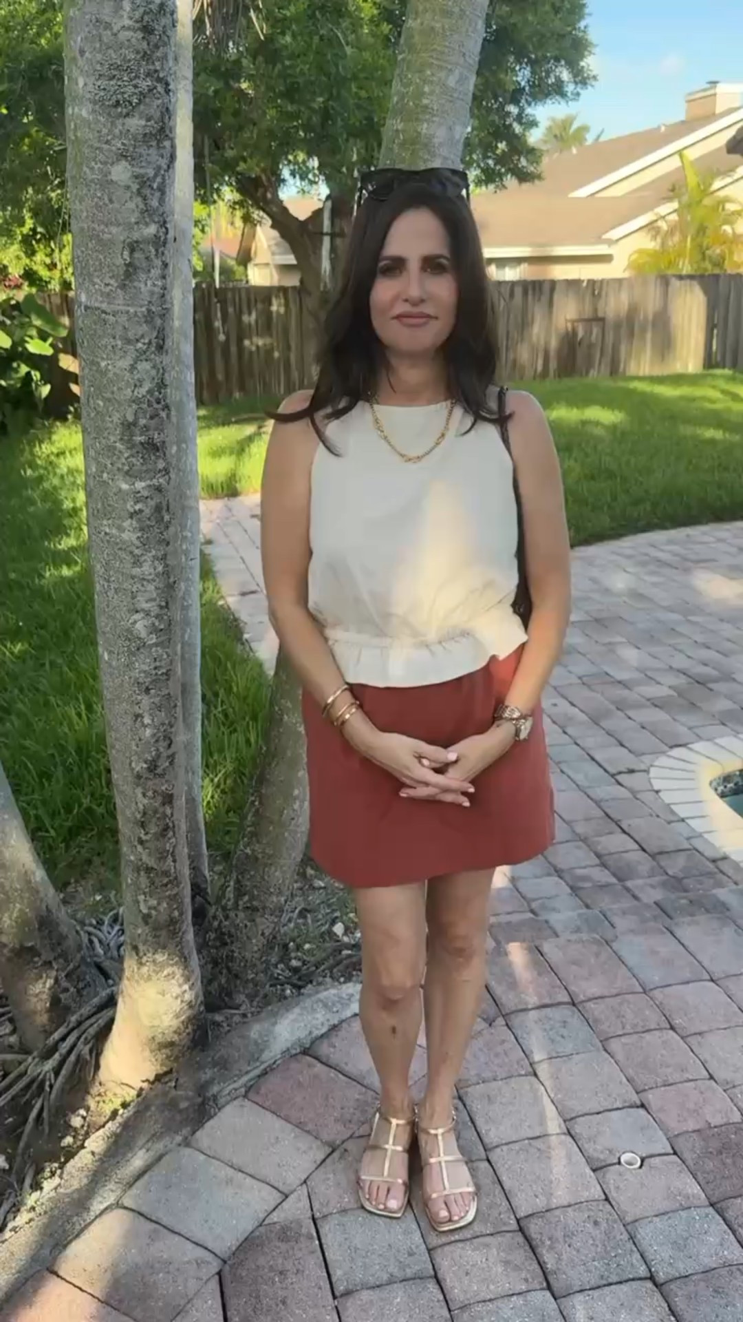 Linen look for less and I love it. Top size med. skirt XS . 

#LTKStyleTip #LTKPetite #LTKSeasonal