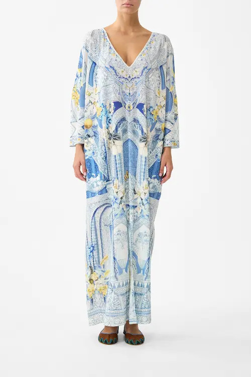 Camilla V Neck Batwing Kaftan in De Nada Granada at Nordstrom, Size One Size Au | Nordstrom
