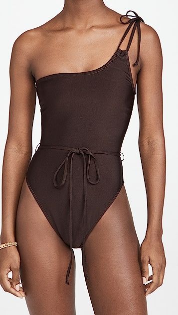 New Shine One Shoulder Swimsuit | Shopbop