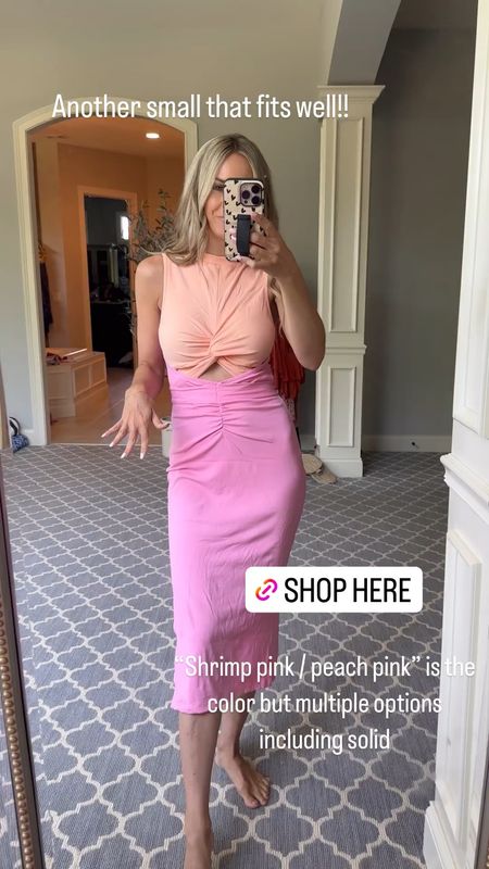 Cut out dress - perfect for summer events or wedding guest dress. Wearing size small, multiple colors available 

#LTKFind #LTKsalealert #LTKunder50