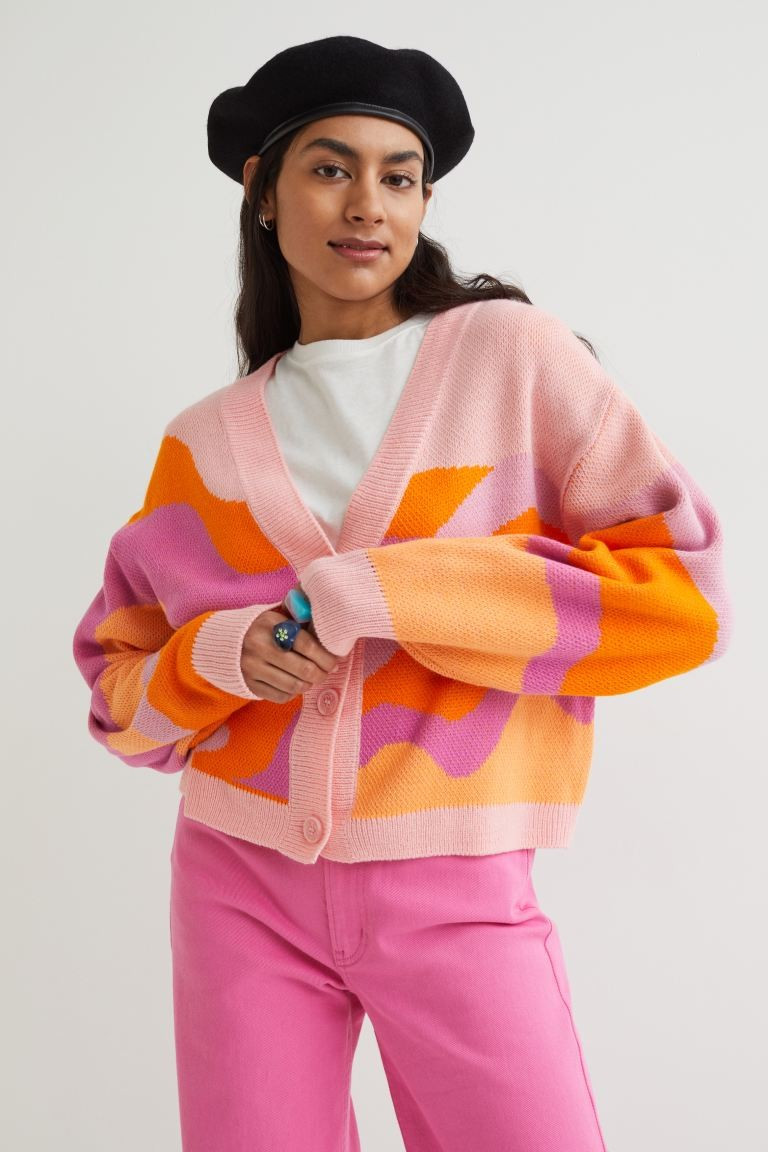 Jacquard-knit cardigan | H&M (UK, MY, IN, SG, PH, TW, HK)