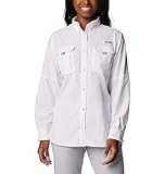 Columbia Women's PFG Bahama Ii Long Sleeve Shirt, Breathable, Uv Protection,White,XX-Large | Amazon (US)