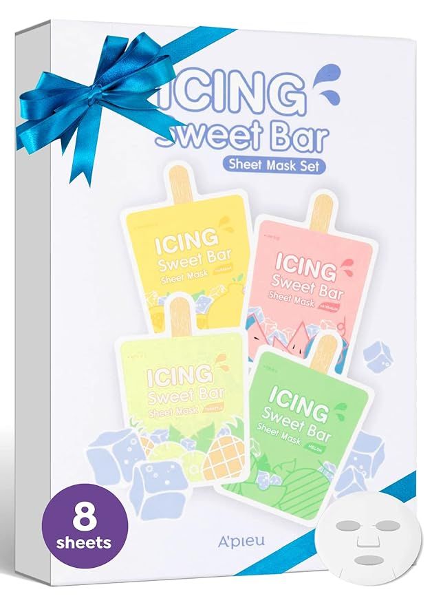 A’PIEU Icing Sweet Bar Mask Sheet (8 sheets in 1 pack) 4 Refreshing & Cooling Fruity Flavors, F... | Amazon (US)