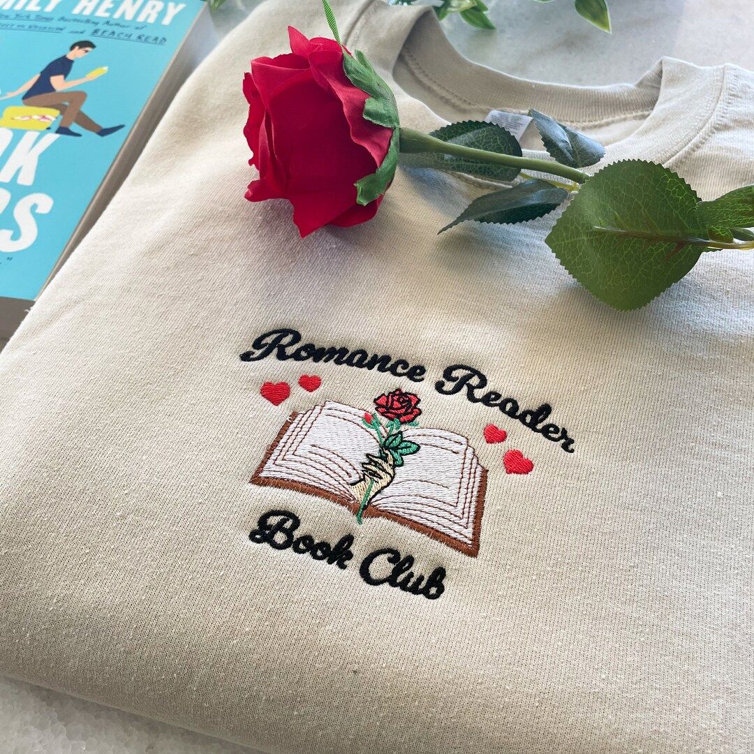 Romance Reader Book Club Embroidered Sweatshirt, Book Sweatshirt, Valentines Gift, Valentines Day... | Etsy (US)