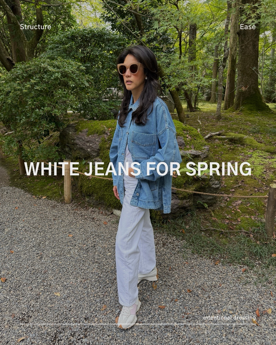 White jeans aren’t just a spring staple — it’s clarity. It’s intention. It’s showing up fresh before everything around you blooms.

I believe in investing in pieces that travel with you — across cities, across seasons, across versions of yourself.

This oversized denim jacket has been with me in Japan, Madrid, New York. It’s structured yet relaxed — the balance I always aim for when I get dressed.

White jeans don’t need to be overcomplicated.
One great pair. Timeless layers. L

Because showing up well isn’t about excess — it’s about alignment.

Spring dressing is about lightness, layers, and quiet confidence.

And how you show up for yourself?
It always matters.


#LTKootd #LTKSpringSale #LTKTravel