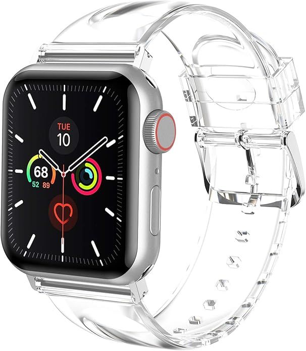 iiteeology Compatible with Apple Watch Band 38mm 40mm 41mm 42mm 44mm 45mm 49mm, Women Transparent... | Amazon (US)