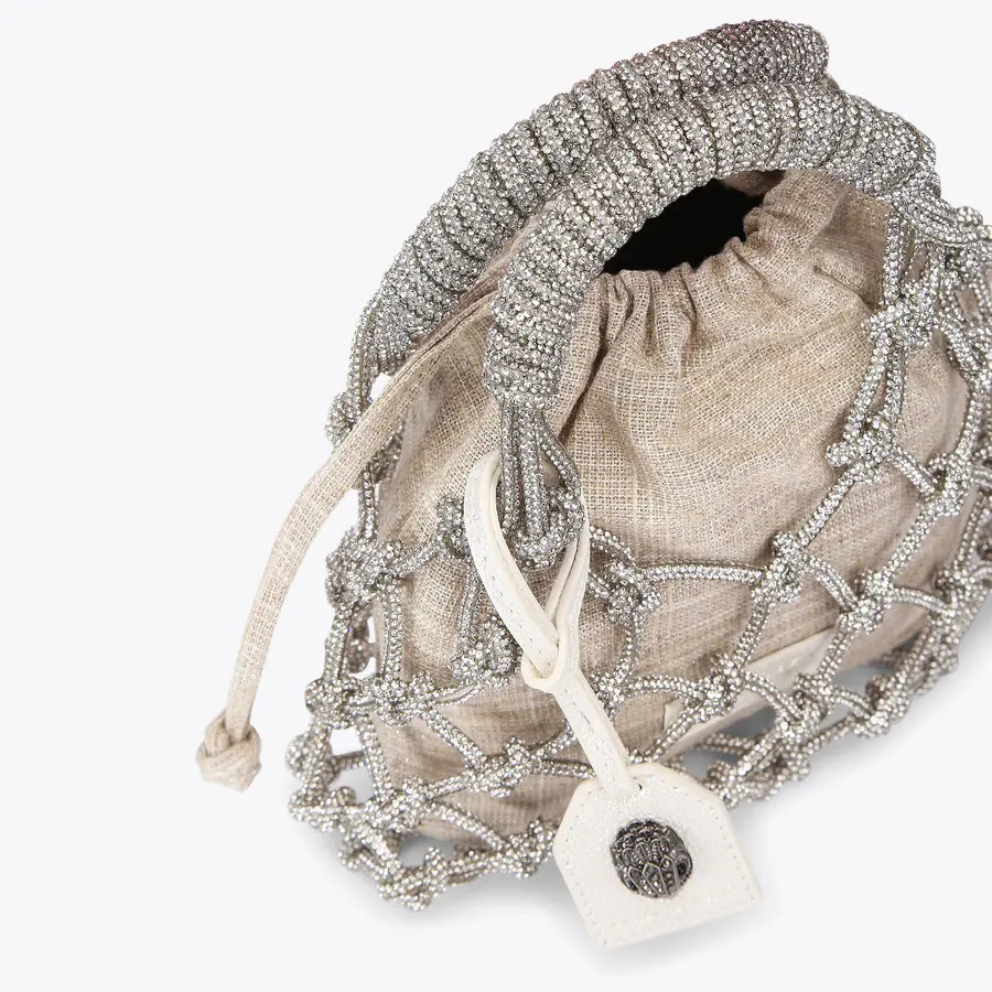 small macrame crystal bag | Kurt Geiger US