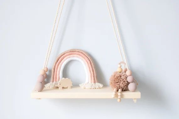 Baby Girl Small Gift Set Small Wooden Nursery Swing Shelf | Etsy | Etsy (US)