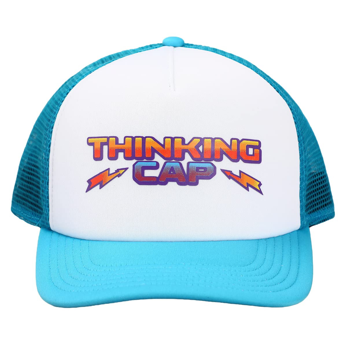 Stranger Things Netflix Series Blue & White Thinking Hat Trucker Hat | Amazon (US)